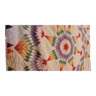 Early Century Broken Star Quilt For Sale