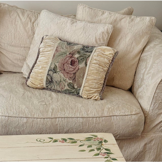 High-end vintage luxury decorative accent pillow purchased in the early 1990s at the ABC Carpet & Home furniture store in...