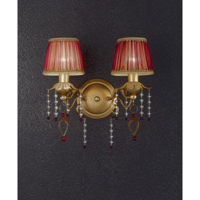 Not Yet Made - Made To Order Fenice Gold 3 Lights Wall Sconce in Montecarlo Gold and Cut Glass by Aggiolight For Sale - Image 5 of 8