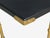 Jacques Adnet Attr., Desk and Folding Chair, Black Leather, Brass, France, 1950s For Sale - Image 11 of 18