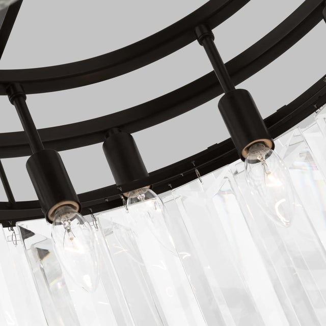 Visual Comfort Chapman & Myers by Visual Comfort Studio Arden 16-Light Large Chandelier in Aged Iron For Sale - Image 4 of 5