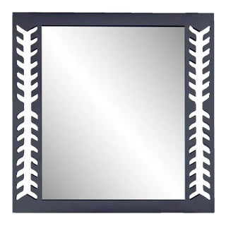 Fleur Home Audubon Spruce Square Mirror in Hale Navy, 30x30 For Sale