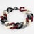 Angela Caputi Italy Choker Necklace Massive Silver, Black, Red Resin Chain For Sale In Atlanta - Image 6 of 9