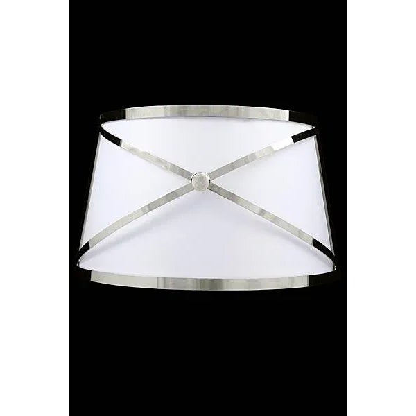 Contemporary Drum Mezzo Sconce in Silver Finish with Plain Shade For Sale - Image 3 of 3