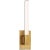 Mafra Small Sconce in Hand-Rubbed Antique Brass with White Glass Designer: Ian K. Fowler Height: 12.75" Extension: 2.5"...