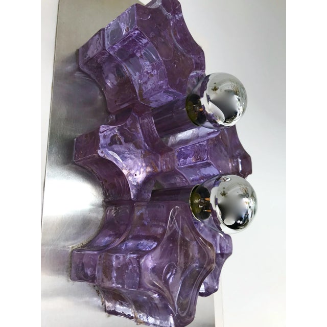 Pressed Glass Sconces by Biancardi and Jordan Arte, Italy, 1970 - A Pair For Sale - Image 11 of 13