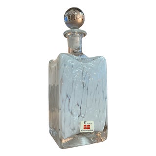 Scandinavian Irregular Form Glass Carafe from Fj Design, Denmark, 1980s For Sale