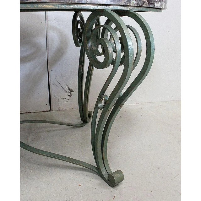 Marble and Wrought Iron Coffee Table, 1950 For Sale - Image 16 of 18