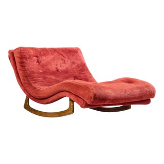 Adrian Pearsall for Craft Associates Mid Century Rocking Wave Chaise Lounge Chair For Sale