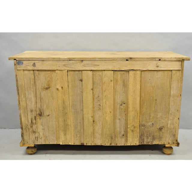 Antique French Country Provincial Pine Wood Buffet Cupboard China Cabinet Hutch For Sale - Image 15 of 18