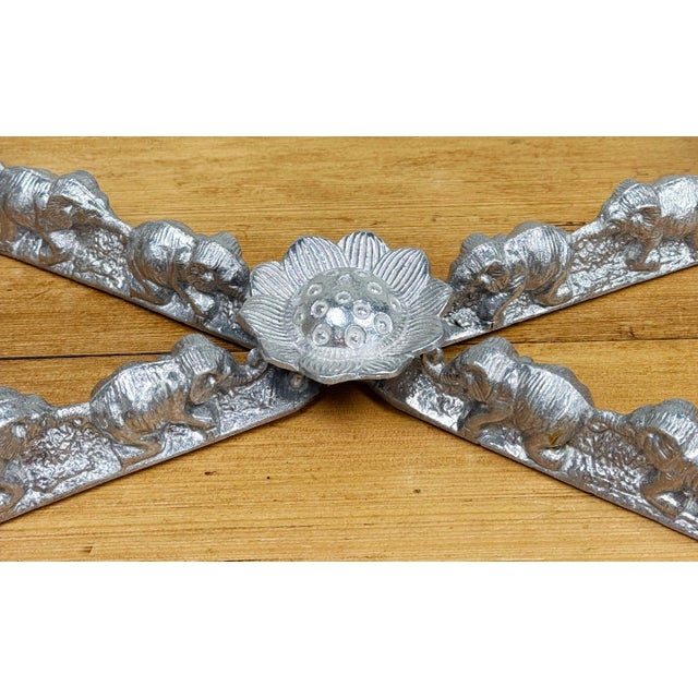 Late 20th Century Vintage Arthur Court Elephant Motif Casserole Stand For Sale - Image 5 of 5