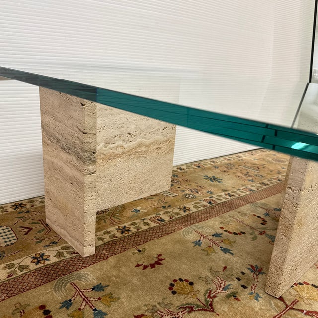 Post Modern Travertine Coffee Table For Sale - Image 11 of 12