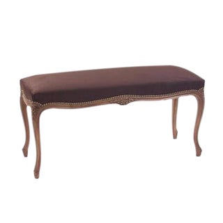 Upholstered Rococo Style Bench For Sale