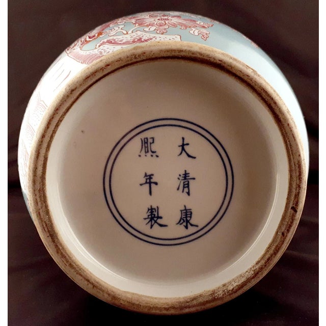 Ceramic Chinese Porcelain Flower and Bird Bangchuiping For Sale - Image 7 of 8