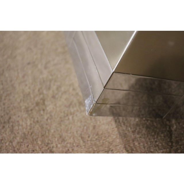 Metal Mid 20th Century Paul Evans Designed 'Cityscape' Mirror For Sale - Image 7 of 12