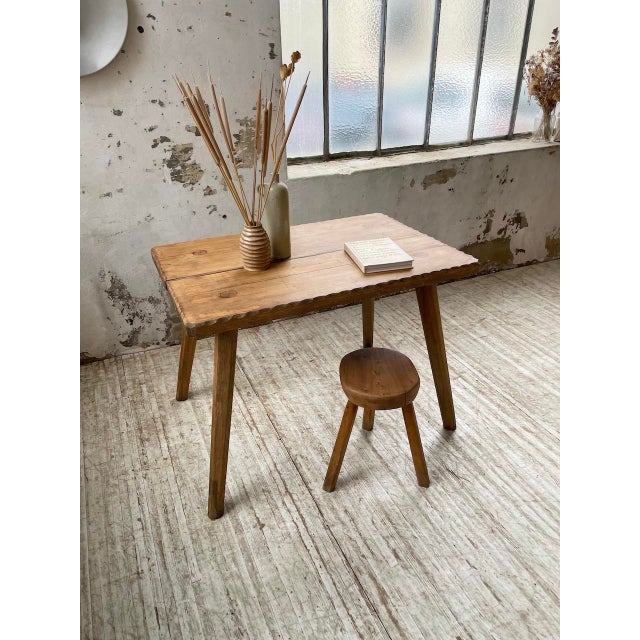 Vintage Brutalist Oak Table, 1950s For Sale - Image 6 of 18