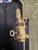 American Vintage Brass Bridge Lamp With Glass Shade For Sale - Image 3 of 11