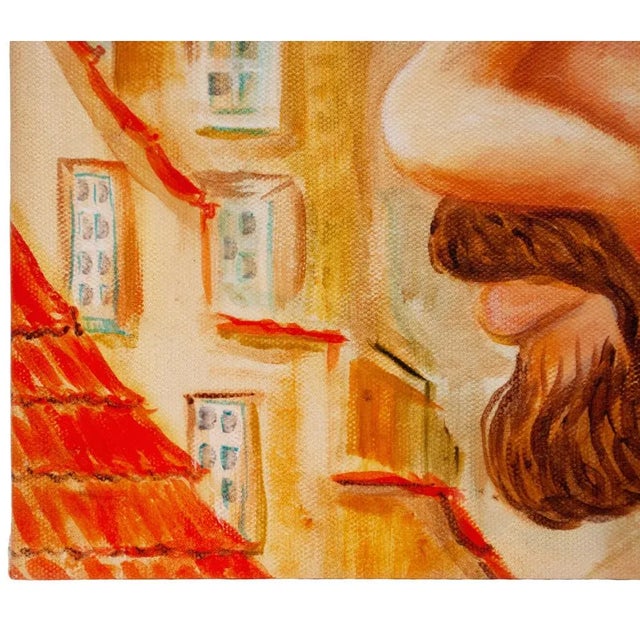 Contemporary 2012 Vlad Pronkin "Italian Man or Thinking of You" Surrealist Painting, Signed For Sale - Image 3 of 10