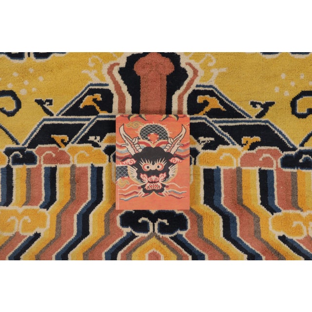 Antique Chinese Ningxia Pillar Runner With Imperial Dragon Motif - Rug & Kilim For Sale - Image 9 of 9