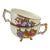 Pair of Kasuga Footed Iridescent Gilded Teacups (Handles, Fruit Design, Lusterware) Vintage For Sale