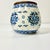 Cornflower Blue Late 20th C Boho Chic Scandinavian Gustavian Style Ceramic Jar Vase With Wood Lid. For Sale - Image 8 of 11
