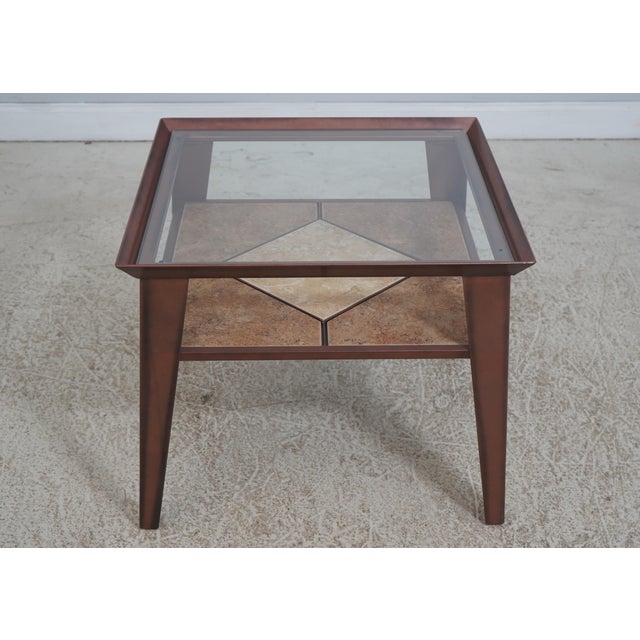 Age: Approx: 20 Years Old Details: Metal Frame High Quality Construction Modern Design Brushed Copper Finish Ceramic Tile...