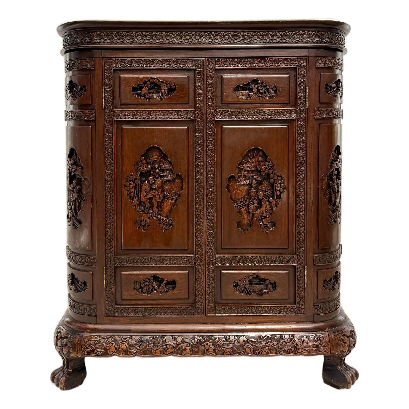y*z様 [激レア] Authentic Chelseaペトルチェフ2009～1 1950's George Zee Chinese Chippendale Dry Bar Expanding Cabinet