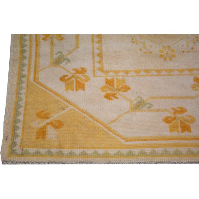 Turkish Vintage Turkish Anatolian Hand Knotted Wool Rug, 3'x4'6'' For Sale - Image 3 of 5