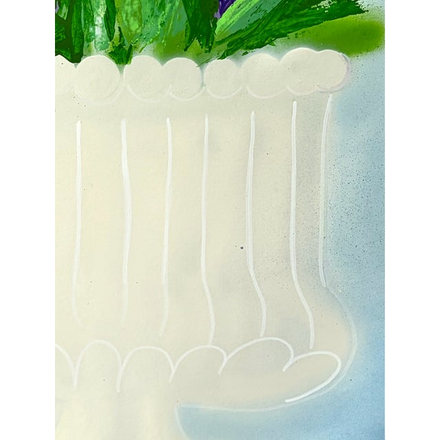 Blue Hyacinth Flowers No. 1 Contemporay Painitng Susan Havens For Sale - Image 4 of 4
