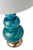 1960s Mid Century Blue Glazed Ceramic Table Lamp For Sale - Image 5 of 6