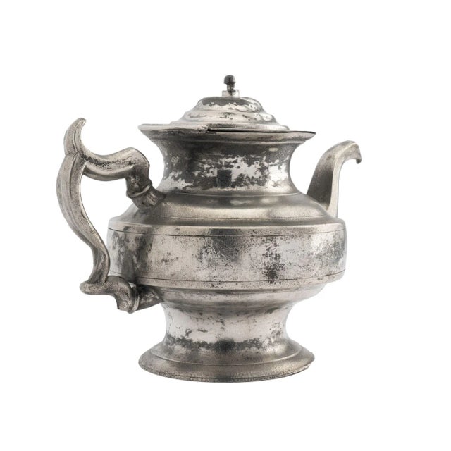 American Pewter Tea Pot, 1820 For Sale In Chicago - Image 6 of 13
