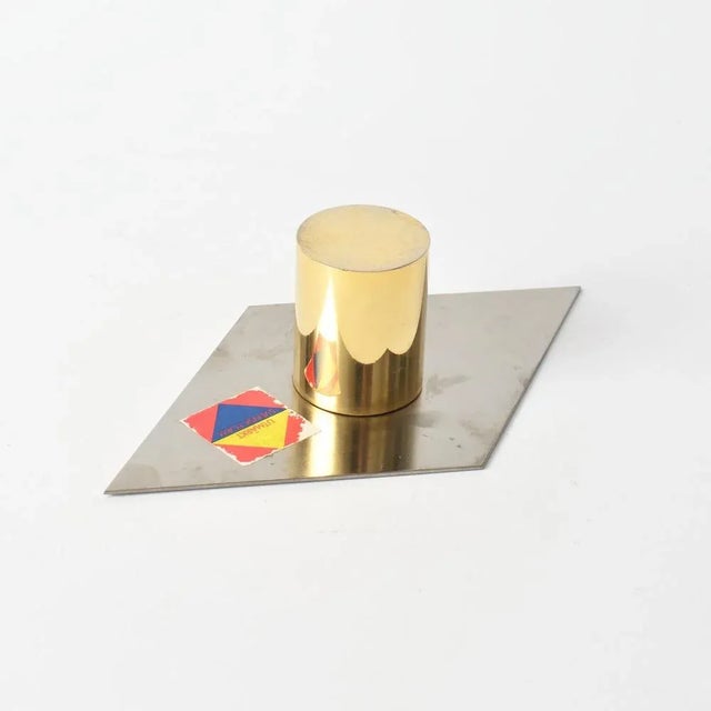 Gold Postmodern Candleholder by Sigurd Persson, 1980s For Sale - Image 8 of 9