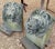 Amazing antique carved Granite lion heads from the 19th century.