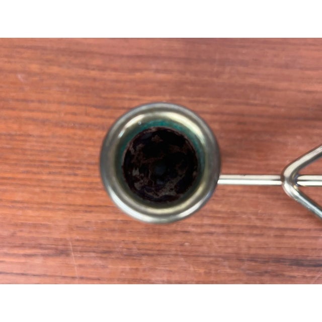 Mid-Century Modern Danish Teak and Brass Candleholder, 1960s For Sale - Image 4 of 18