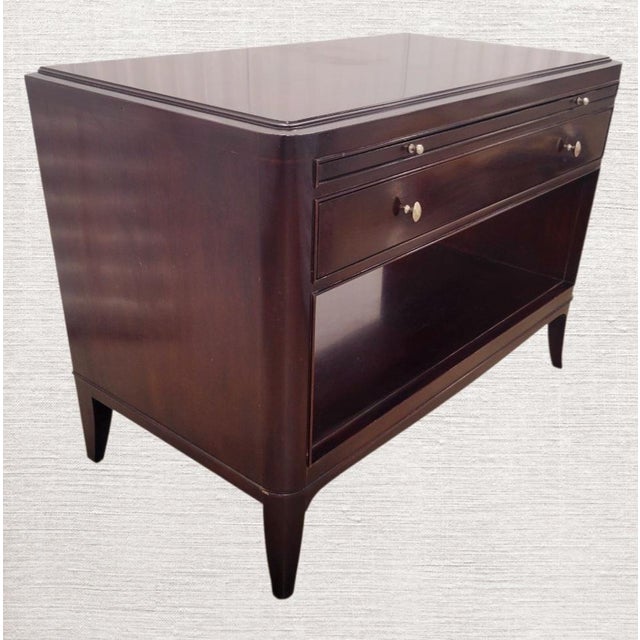 Vintage Mahogany Barbara Barry for Baker Oversized One Drawer Commode Night Stand For Sale - Image 9 of 15