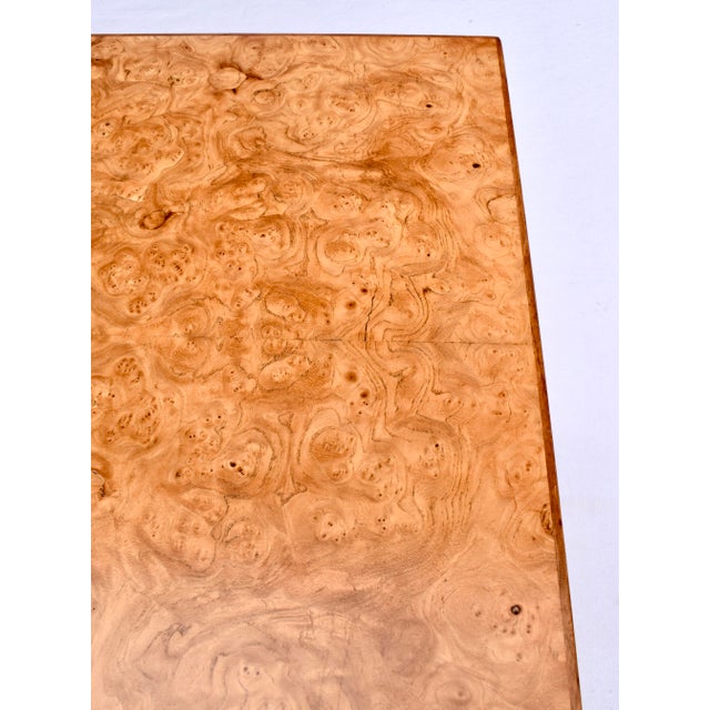 Milo Baughman for Directional American Mid-Century Ash Burl Game Table For Sale - Image 14 of 16