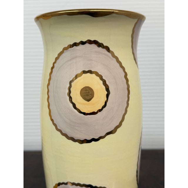 Sylvia Corrette Ceramic Bullseye Vases, Pair For Sale - Image 10 of 12