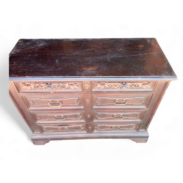 Antique Chest of Drawers in Walnut, 1890s For Sale - Image 10 of 13