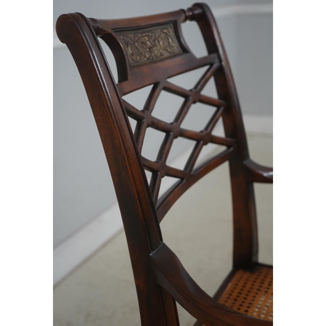 Theodore Alexander Regency Style Cane Seat Arm Chair For Sale In Philadelphia - Image 6 of 18