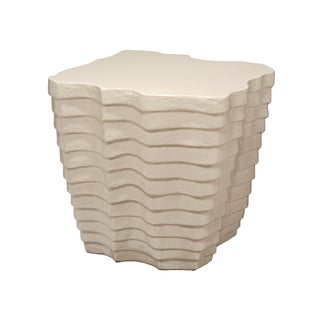 Strata Side Table, Cream For Sale