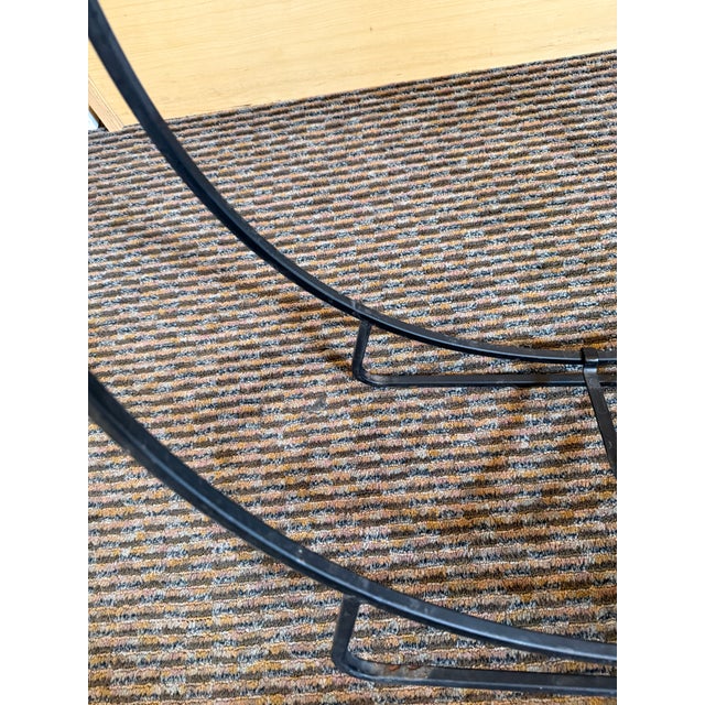 Wrought Iron Hoop Style Fire Log Holder For Sale - Image 9 of 12