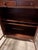 Very nice 1940's Maddox Furniture mahogany bookcase/cabinet with two ornate glass doors and two small storage drawers....