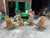 Collection of Vintage Wooden Foldable Low Chairs For Sale - Image 4 of 11