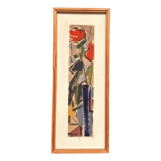 Gösta Falck, Blossoms, 1960s, Oil Painting on Panel, Framed For Sale