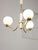 Mid-Century Italian Brass and Opaline Chandelier For Sale - Image 16 of 16