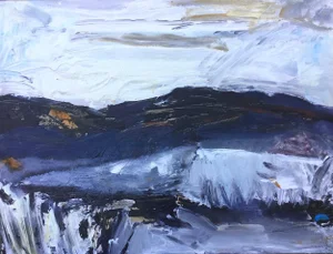 Peter Rossiter Scratch and Splash. Contemporary Abstract Expressionist Landscape Painting 2020