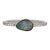 Australian Boulder Opal Ring With Diamond Pave Shank in 14k Solid Gold, Size 6.75 For Sale