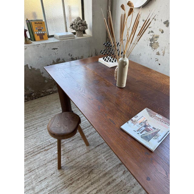 Oak Dining Table by Charles Dudouyt, 1940s For Sale - Image 13 of 18