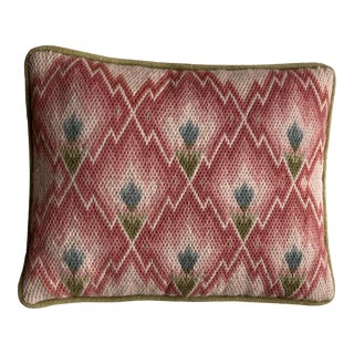 Vintage Bargello Patterned Needlepoint Pillow For Sale