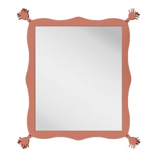 Fleur Home Carnival Iko Iko Rectangle Mirror in Red Earth, 45x55 For Sale